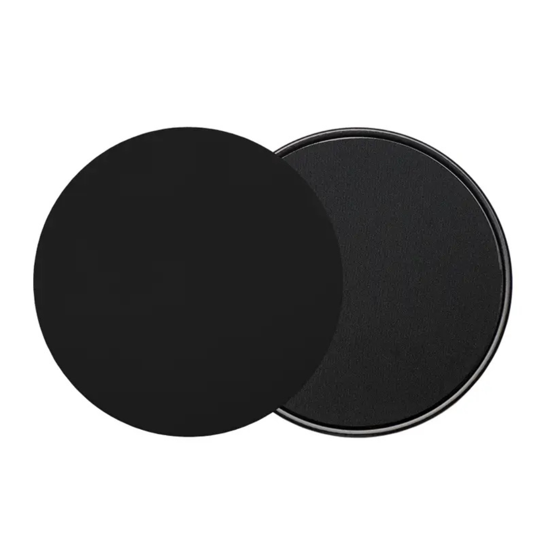 2 Stuks Pilates Discs Multifunctionele Glijpads, Zwart