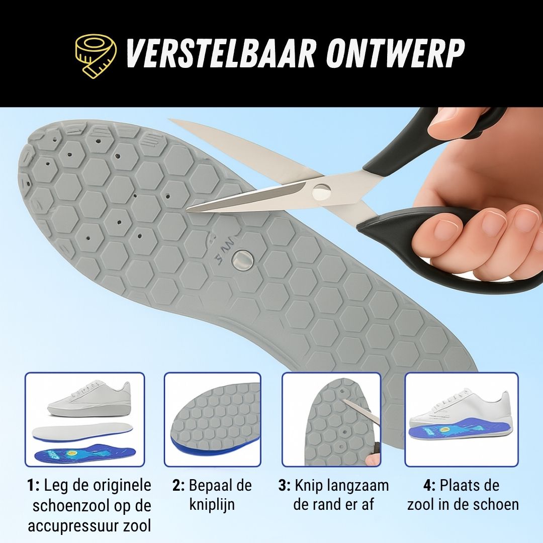 Acupressuur Inlegzolen, Magnetische Zolen voor Ontspanning, Maat