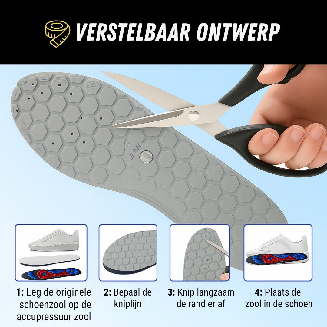 Acupressuur Inlegzolen, Magnetische Zolen voor Ontspanning, Maat