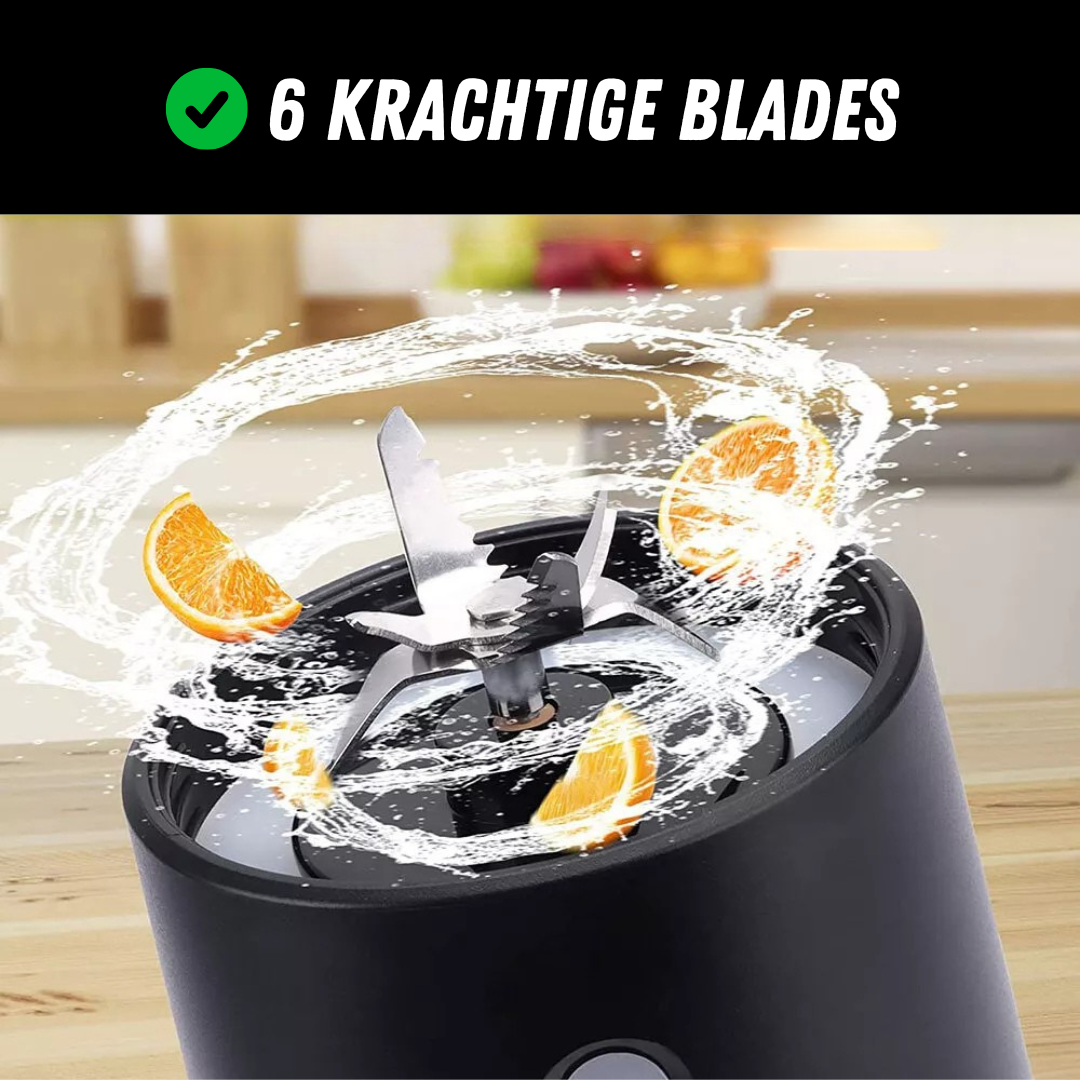 Draagbare Blender Pro, Smoothiemaker, 6 krachtige blades