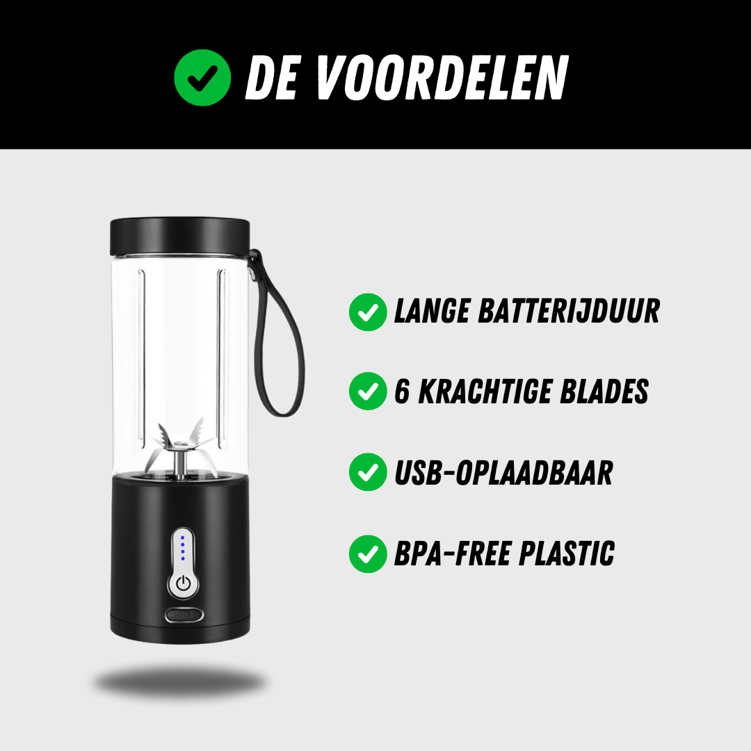 Draagbare Blender Pro, Smoothiemaker, Voordelen