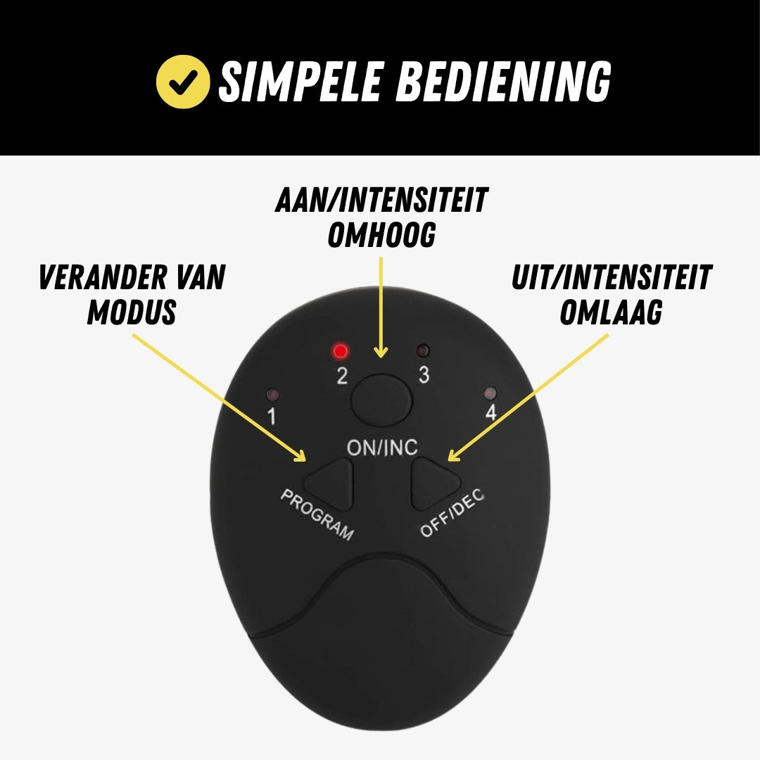 Elektrische Billen Trainer, Ems Bil en Heuptraining, bediening