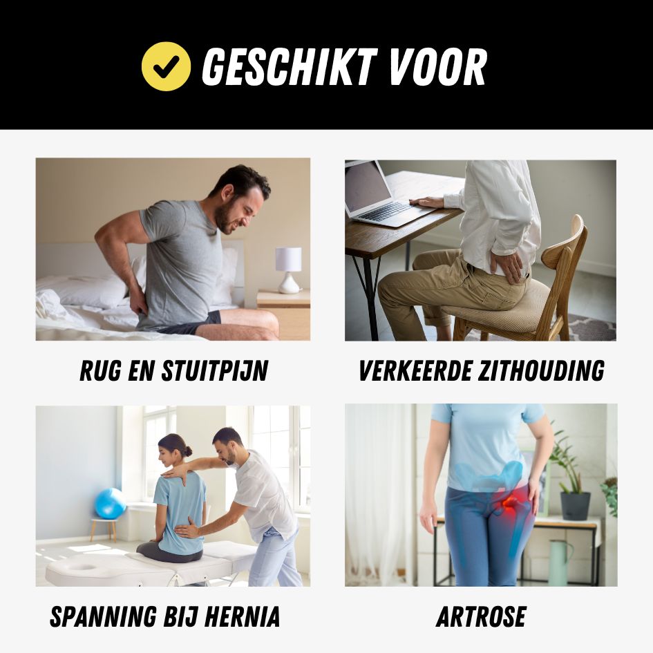 Orthopedisch Zitkussen, Verkoelend Traagschuim Zitkussen, Geschikt voor