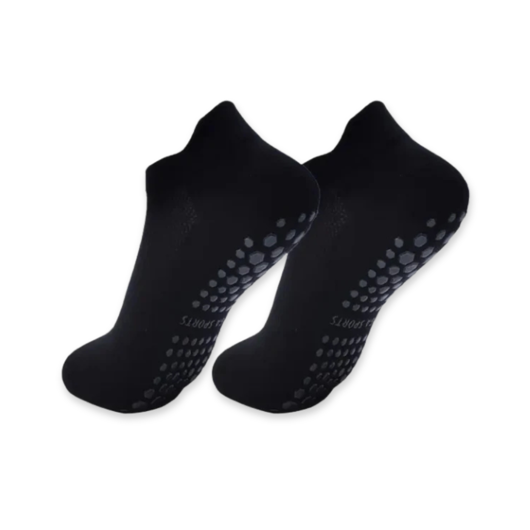 Pilates Gripsokken, Anti-slip Yogasokken, Zwart