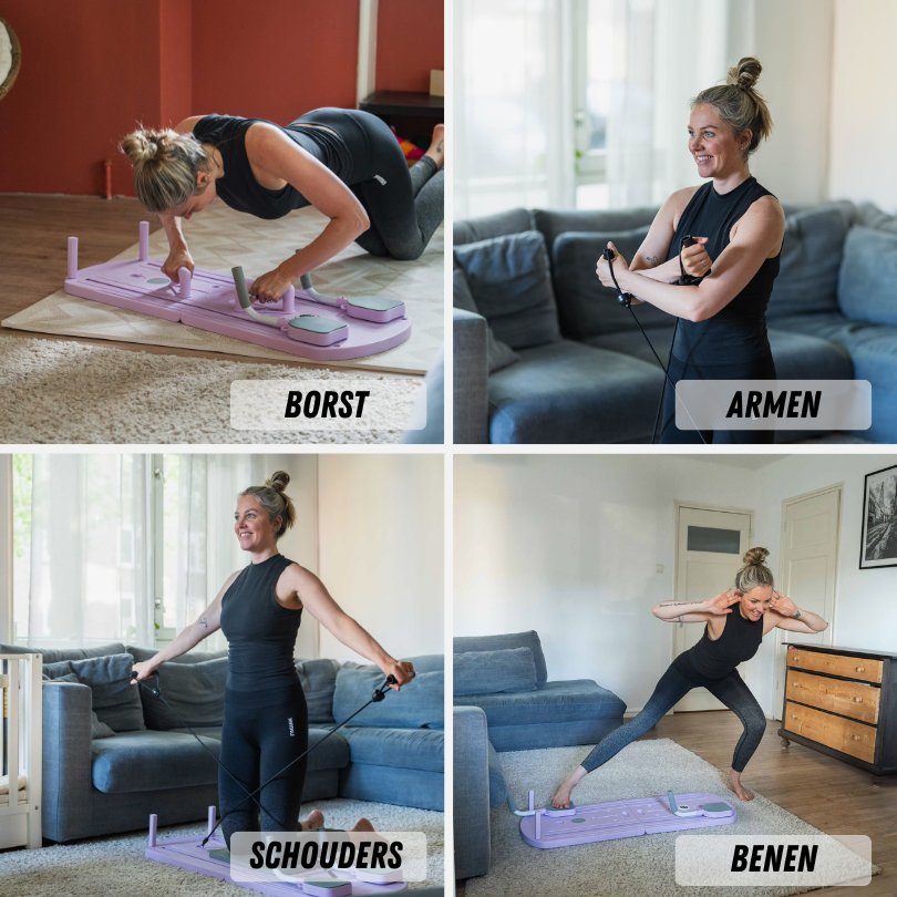 Pilates_Reformer, Inklapbaar Pilates Apparaat, Oefeningen, Smartsporter
