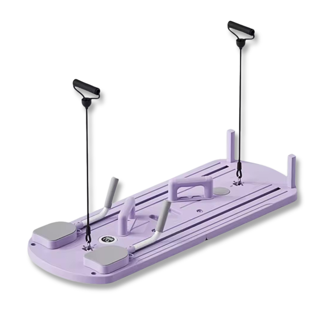 Pilates Reformer, Inklapbaar Pilates Apparaat, Paars, Smartsporter