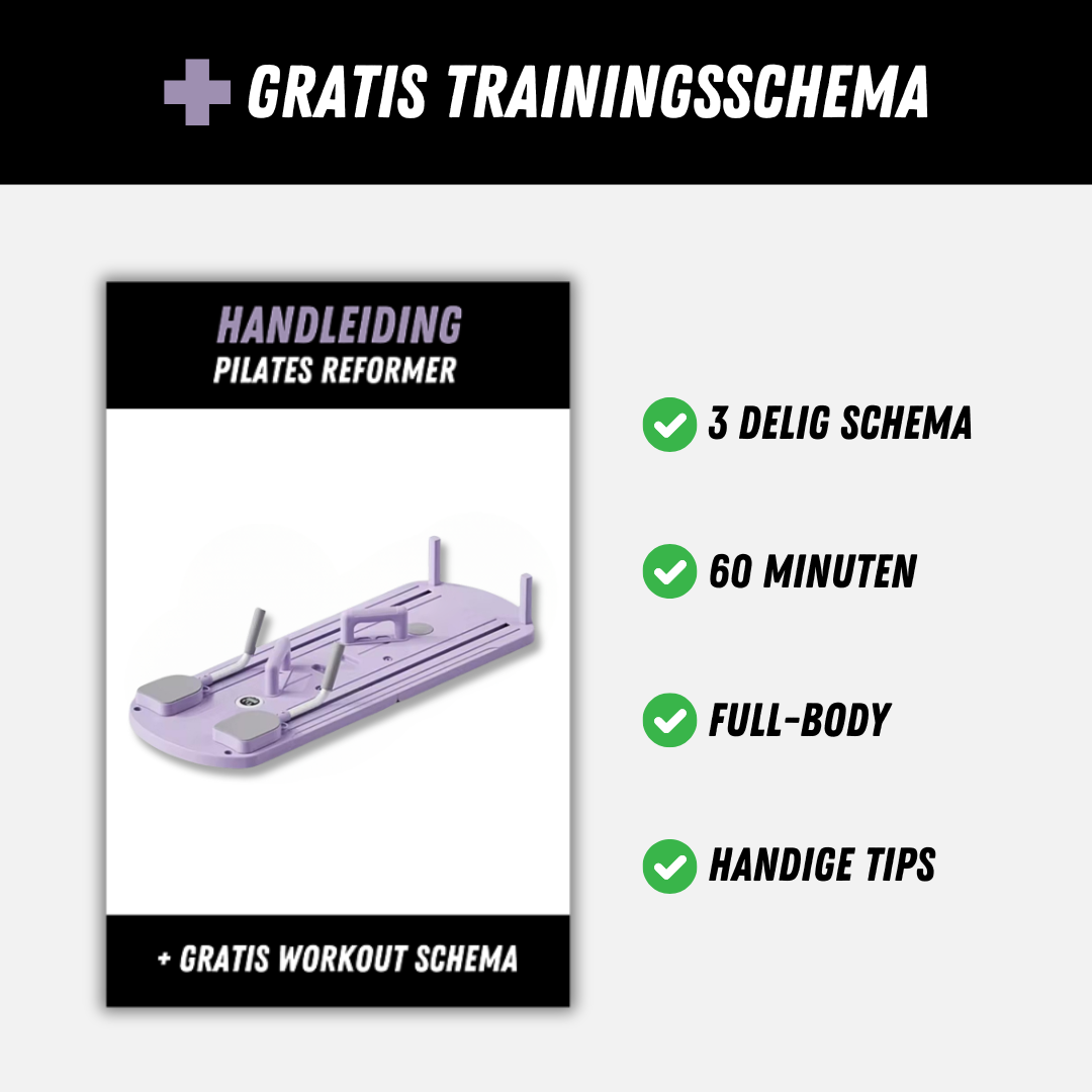 Pilates Reformer, Inklapbaar Pilates Apparaat, Workout Schema, Smartsporter