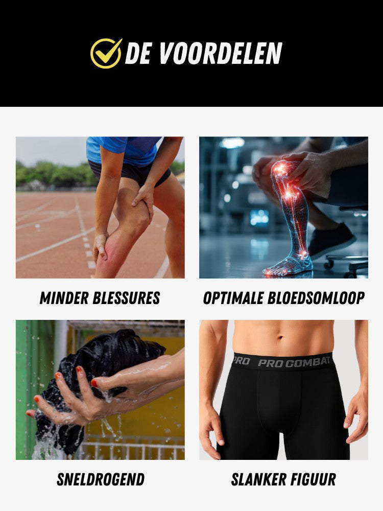 Premium Compressie Broek Kort, Corrigerende Sportbroek, Voordelen