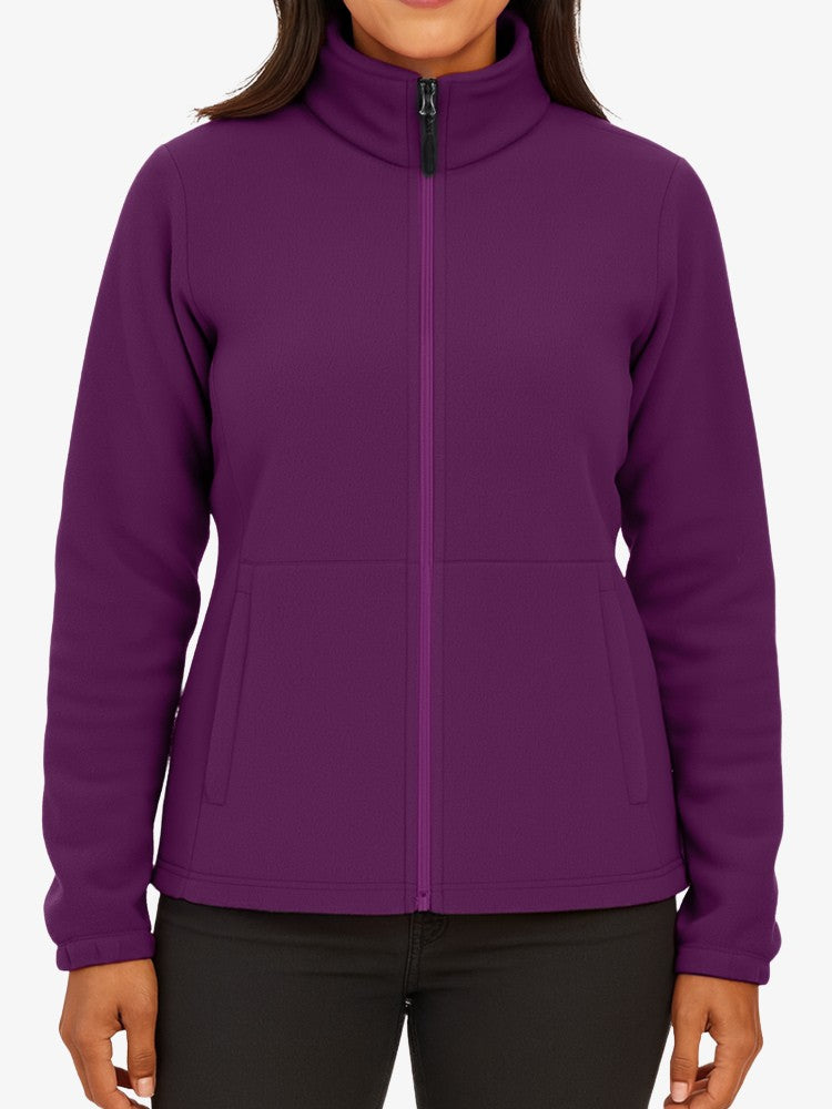 Premium Fleece Vest Dames, Warm Fleece Jack, Deep Purple