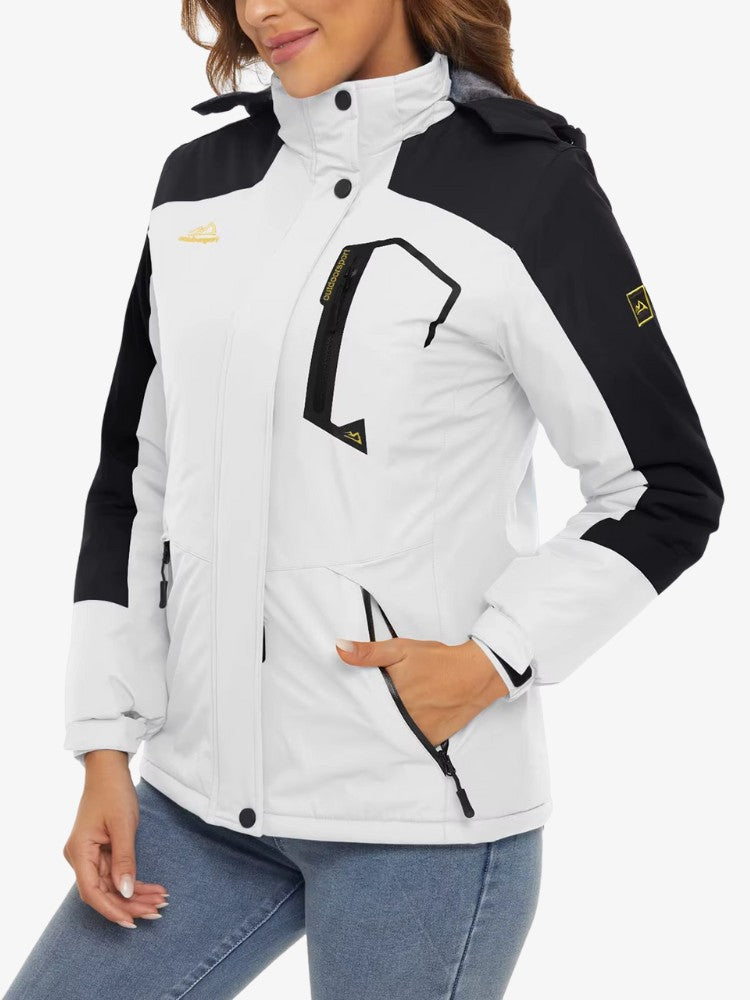 Premium Ski Jas Dames, Waterdichte Winterjas, Detail 2