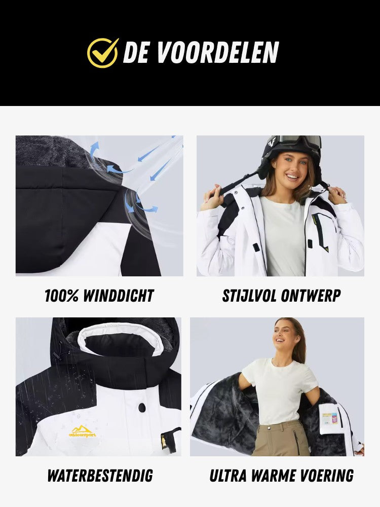 Premium Ski Jas Dames, Waterdichte Winterjas, Voordelen