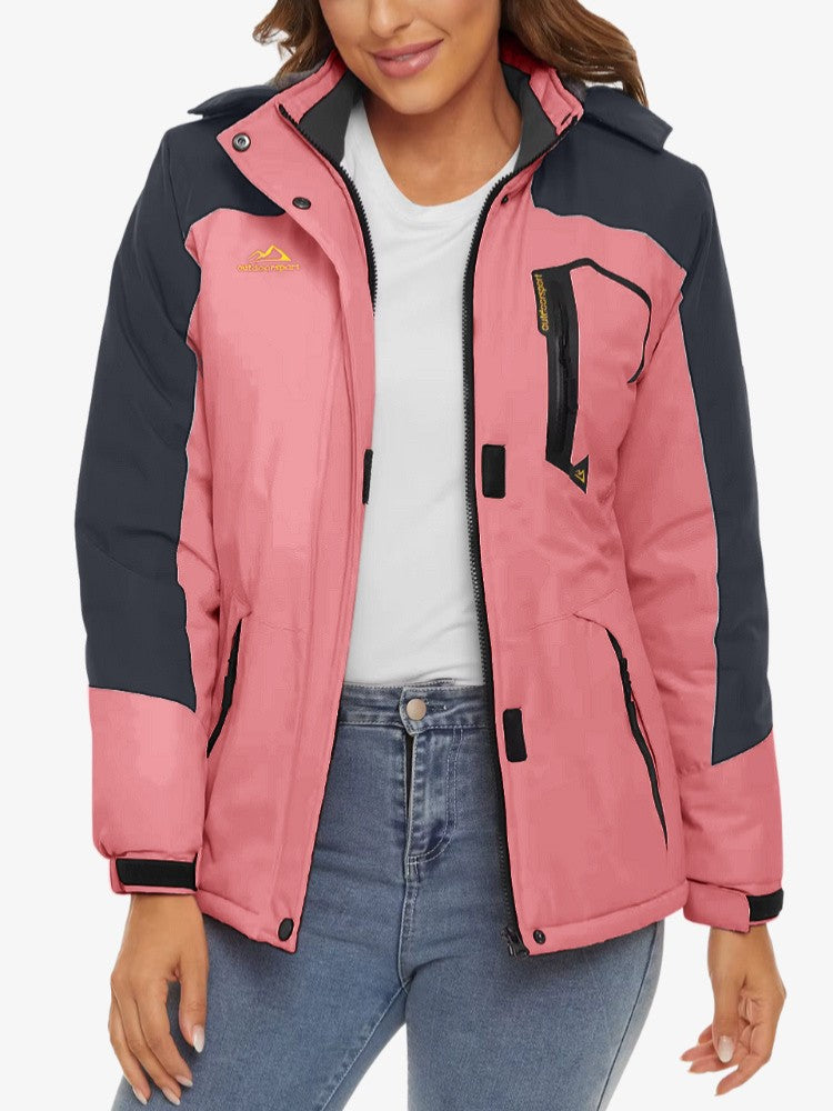 Premium Ski Jas Dames, Waterdichte Winterjas, Watermelon Red