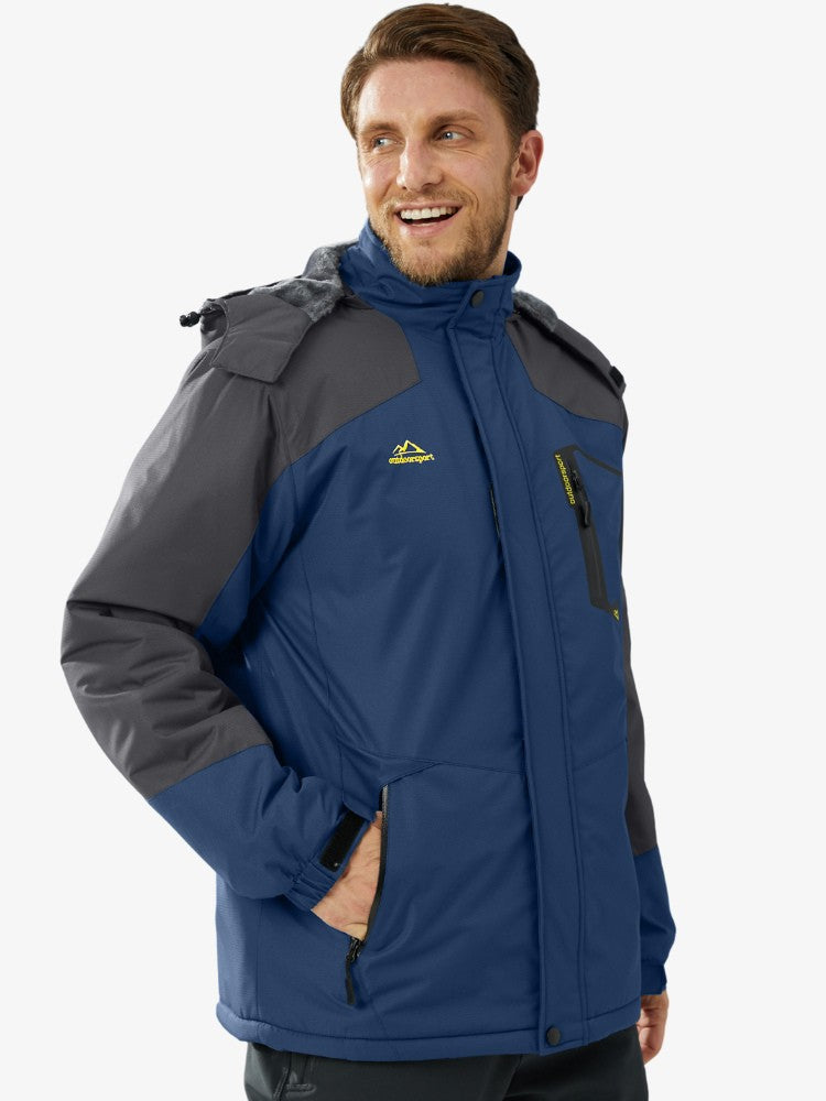 Premium Ski Jas Heren, Waterdichte Winterjas, Dark Blue