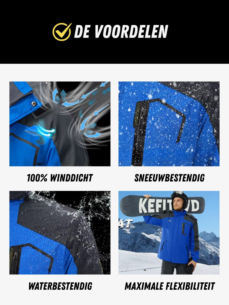 Premium Ski Jas Heren, Waterdichte Winterjas, Voordelen