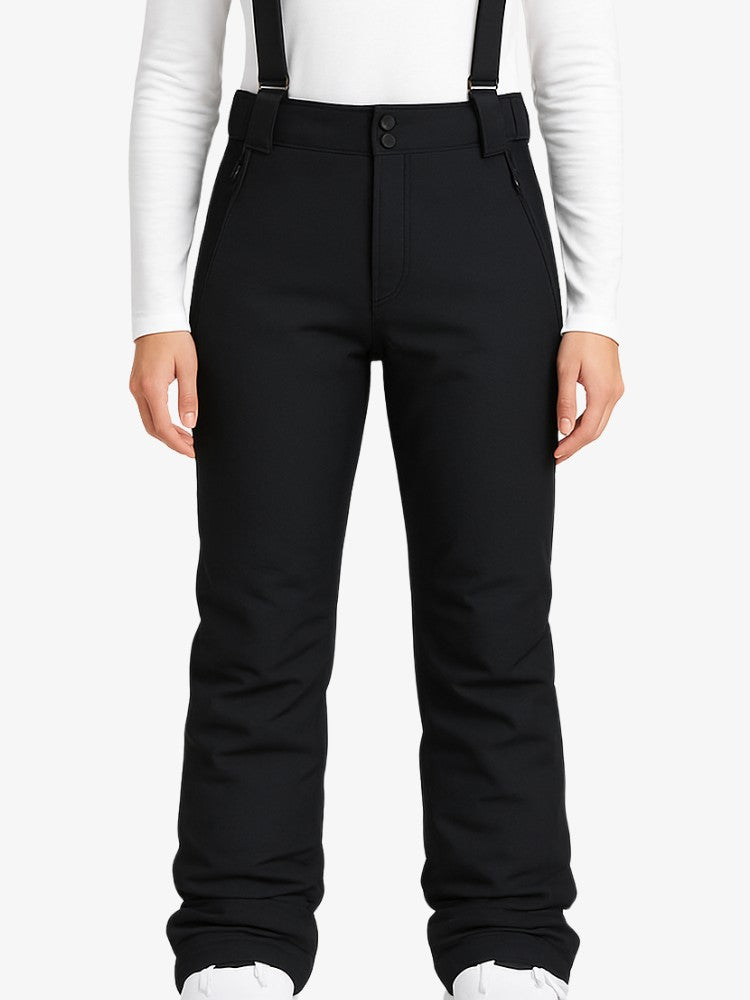 Premium Skibroek, Waterdichte Skibroek voor Dames en Heren, Midnight Black