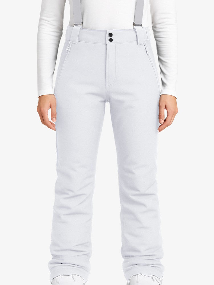 Premium Skibroek, Waterdichte Skibroek voor Dames en Heren, Polar White