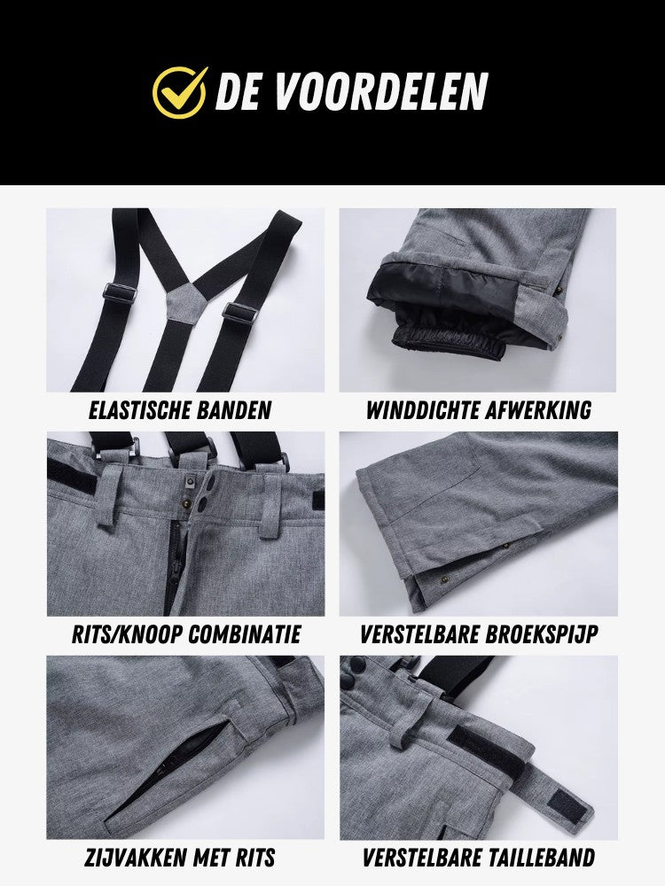 Premium Skibroek, Waterdichte Skibroek voor Dames en Heren, Voordelen
