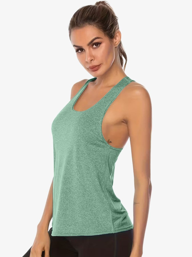 Premium Tanktop, Dames Sneldrogende Sport Singlet, Army Green