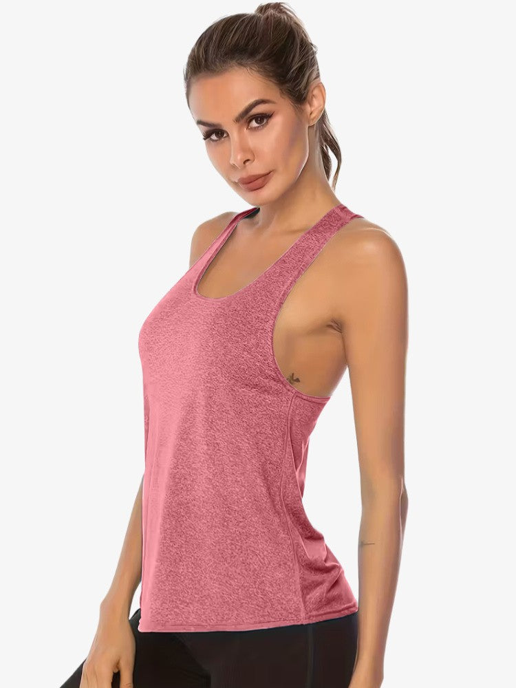Premium Tanktop, Dames Sneldrogende Sport Singlet, Blush Red