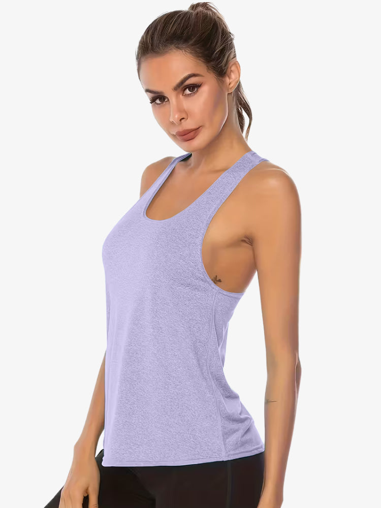 Premium Tanktop, Dames Sneldrogende Sport Singlet, Deep Purple