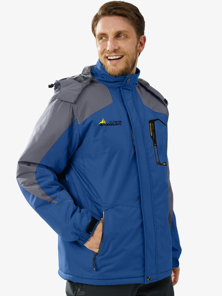 Premium Ski Jas Heren, Waterdichte Winterjas, Dark Blue
