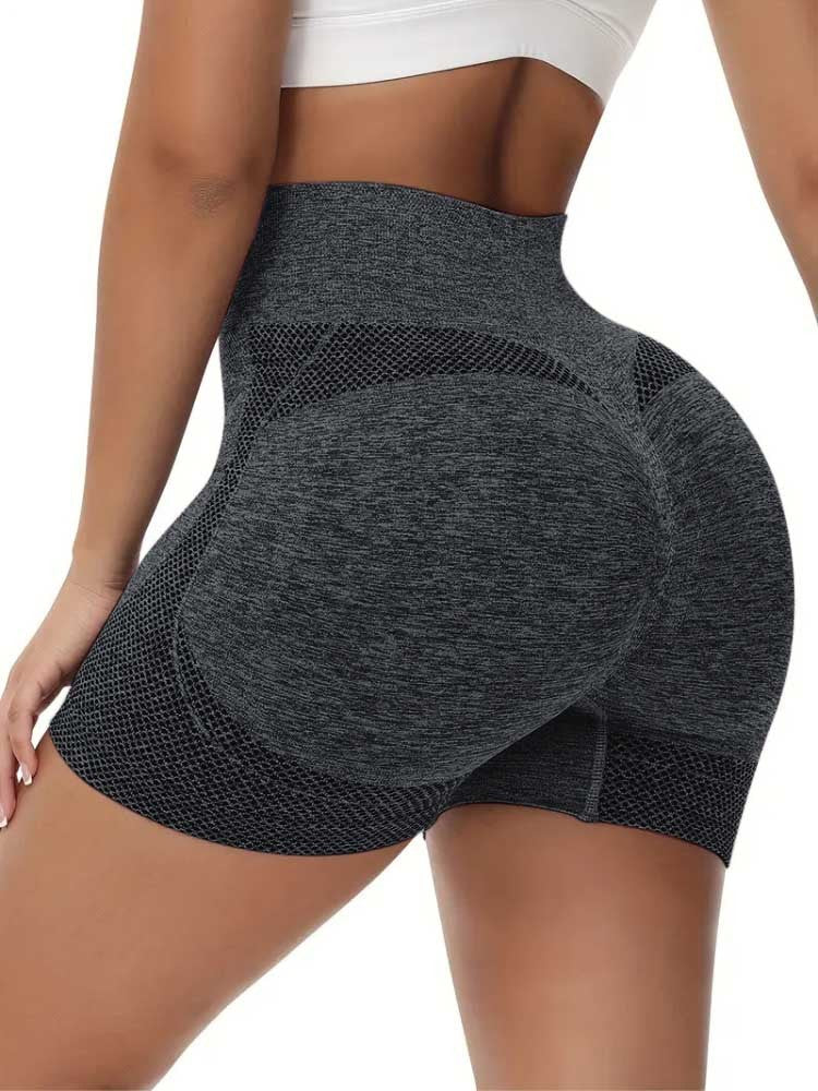 Seamless Short, Premium Push-up Sportlegging Kort, Ash grey