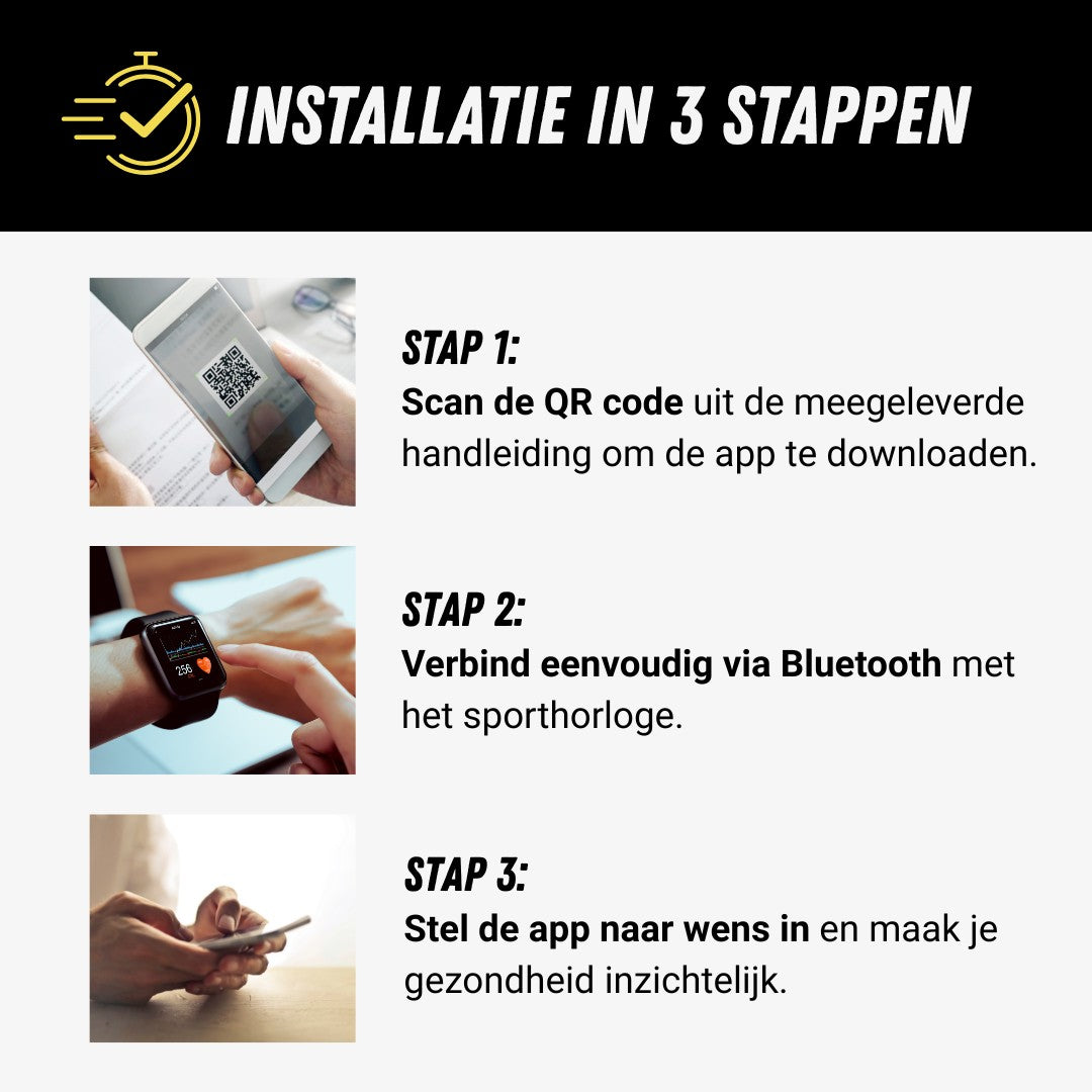 SmartFit 4.0 Sporthorloge, Premium Smartwatch, Installatie