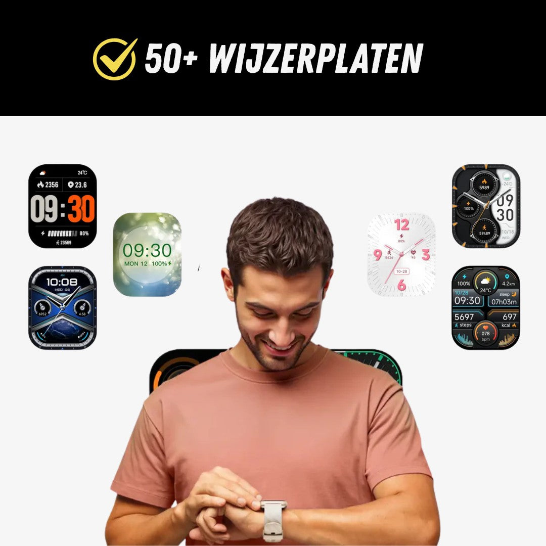 SmartFit 4.0 Sporthorloge, Premium Smartwatch, Wijzerplaten