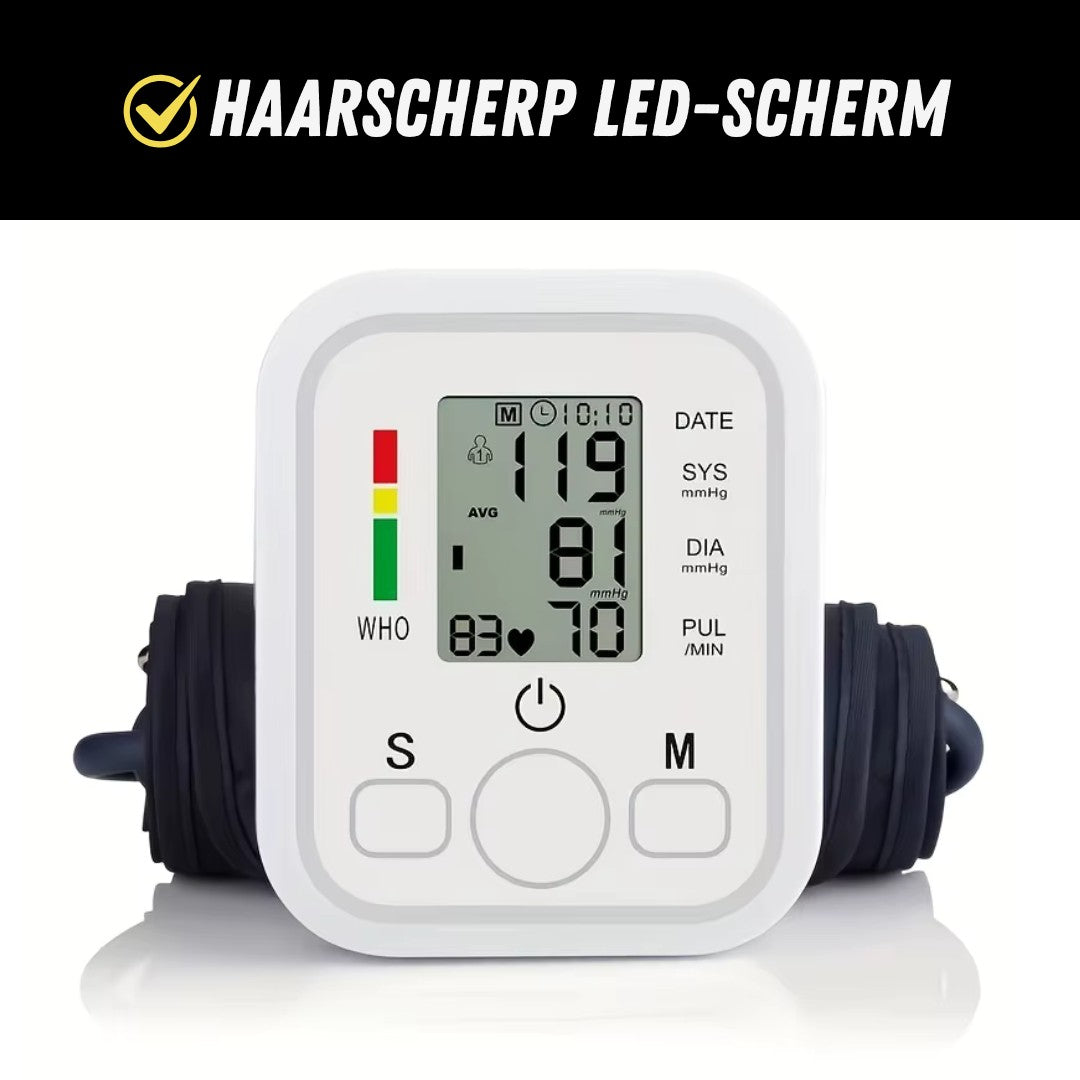 SmartPulse Bloeddrukmeter, Bovenarm Bloeddrukmeter, Led Scherm