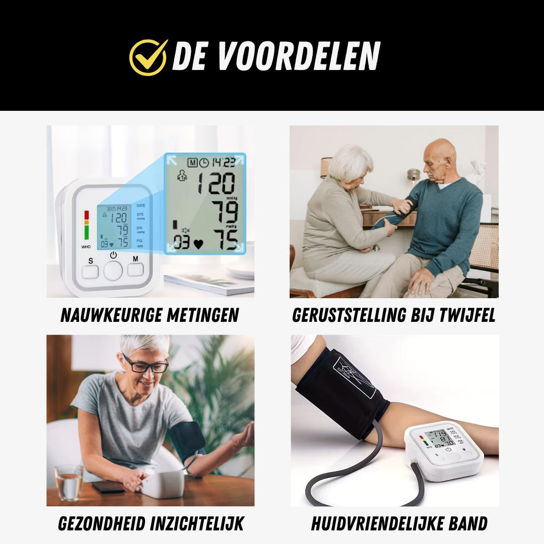 SmartPulse Bloeddrukmeter, Bovenarm Bloeddrukmeter, Voordelen