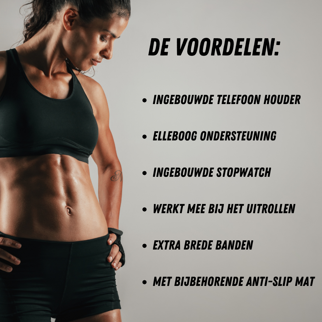 Smart Ab Roller Pro, Buikspierwiel met Elleboogsteun, Voordelen