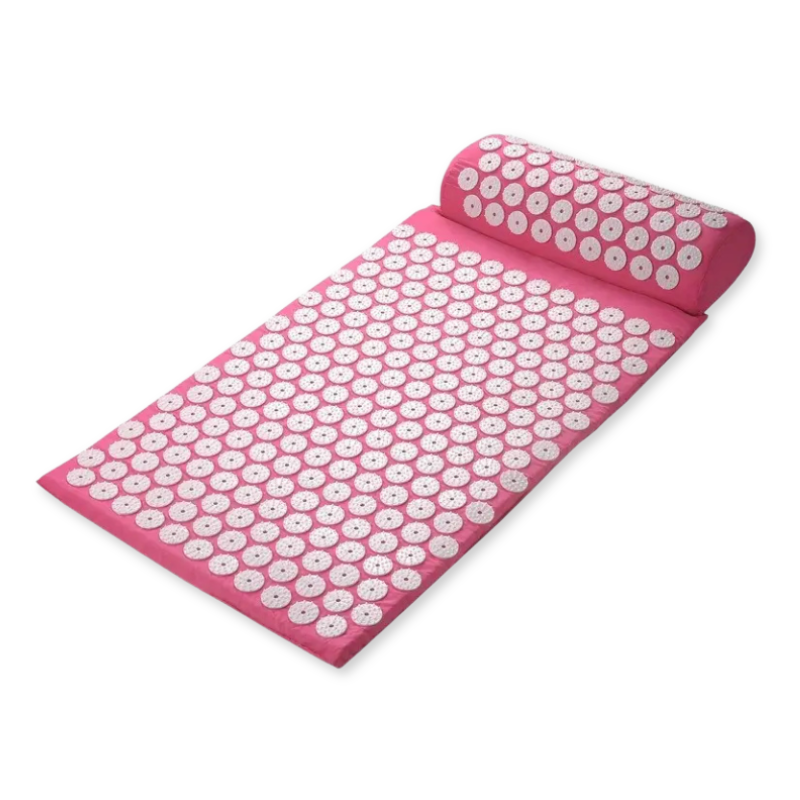 Spijkermat met Kussen, Acupressuurmat voor Ontspanning, Roze