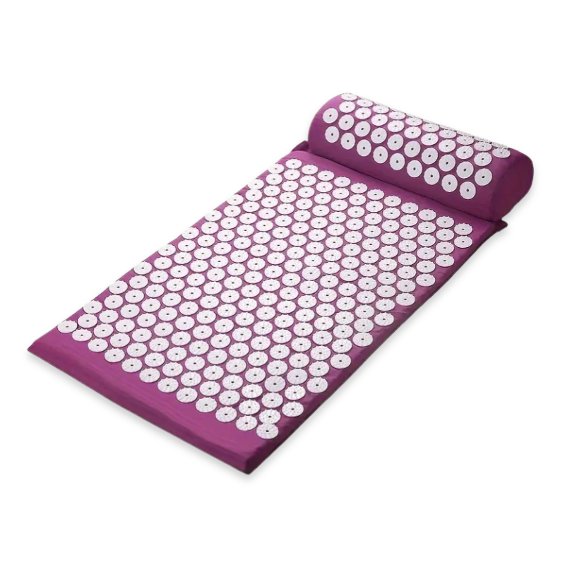 Spijkermat met Kussen, Acupressuurmat voor Ontspanning, Paars