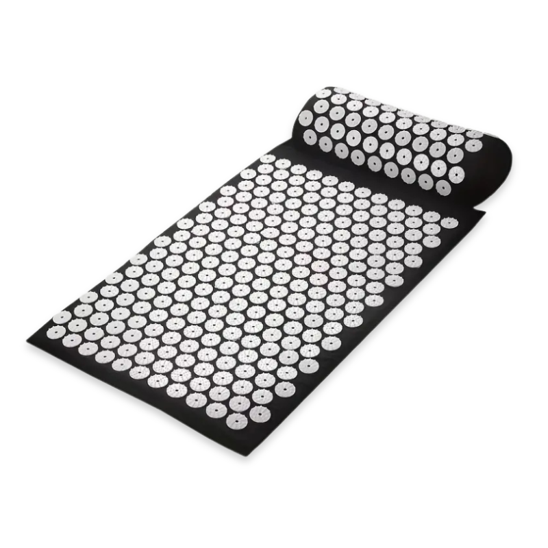 Spijkermat met Kussen, Acupressuurmat voor Ontspanning, Zwart