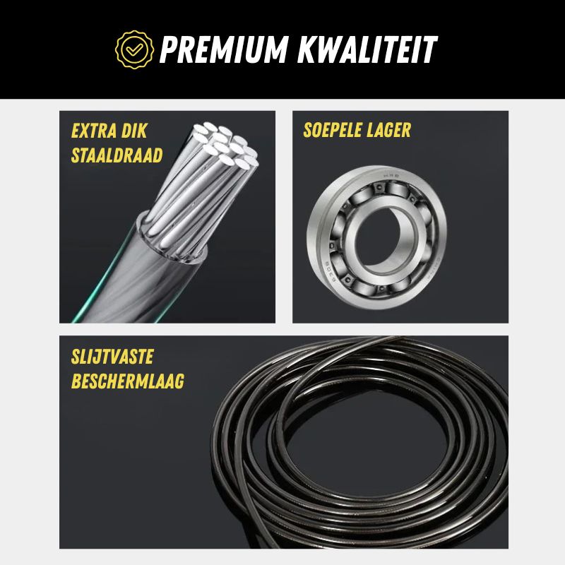 Staaldraad Springtouw, Crossfit en Fitness Speed Rope, Kwaliteit
