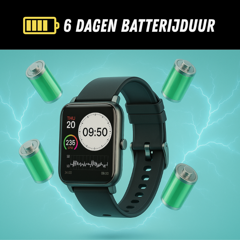 UltraMotion Sporthorloge, Smartwatch voor Sporten, Batterijduur