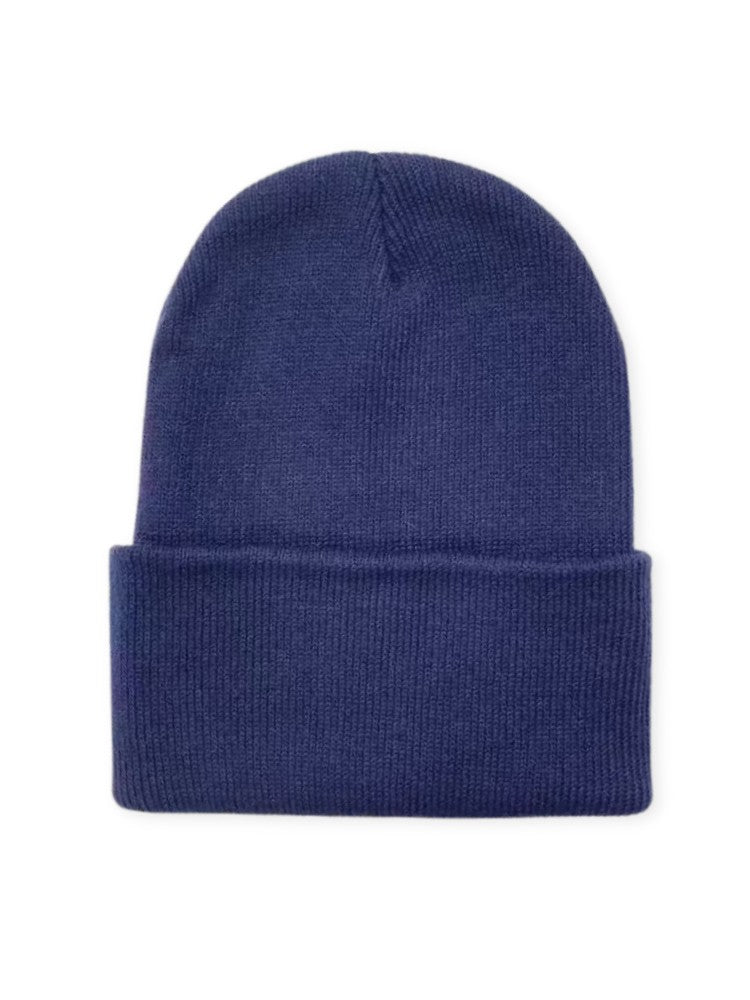 Wintermuts Comfort, Gebreide Muts voor Dames en Heren, Navy Blue