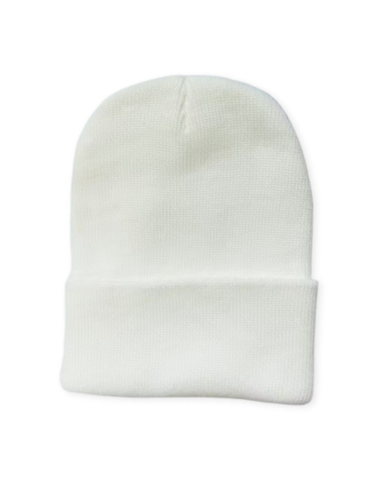 Wintermuts Comfort, Gebreide Muts voor Dames en Heren, Polar White