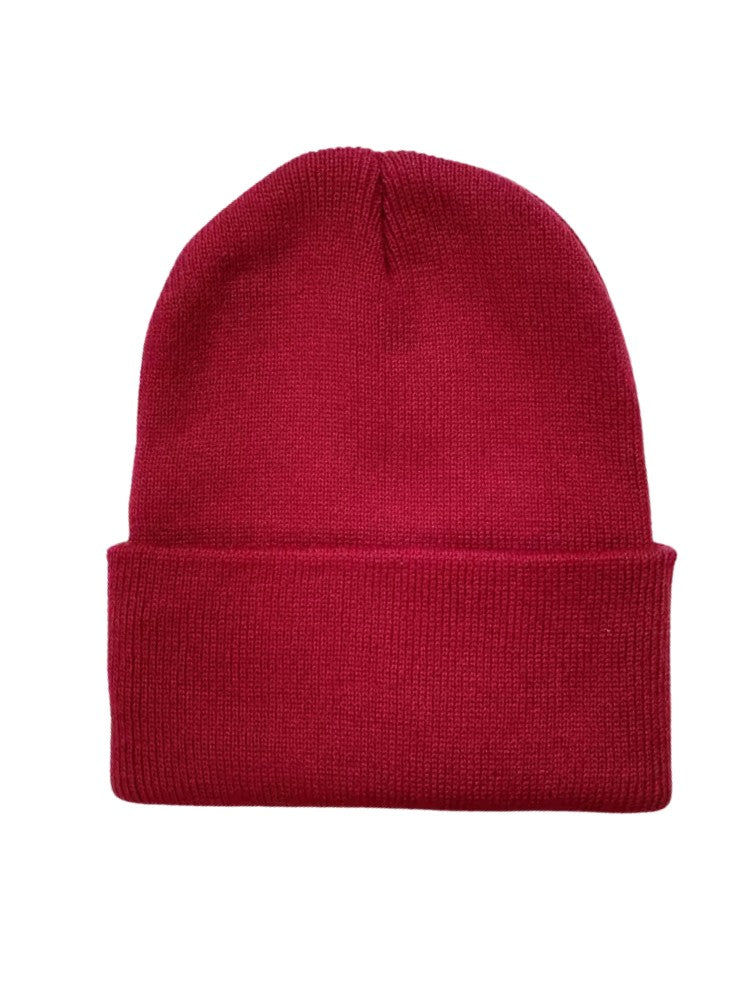 Wintermuts Comfort, Gebreide Muts voor Dames en Heren, Wine Red