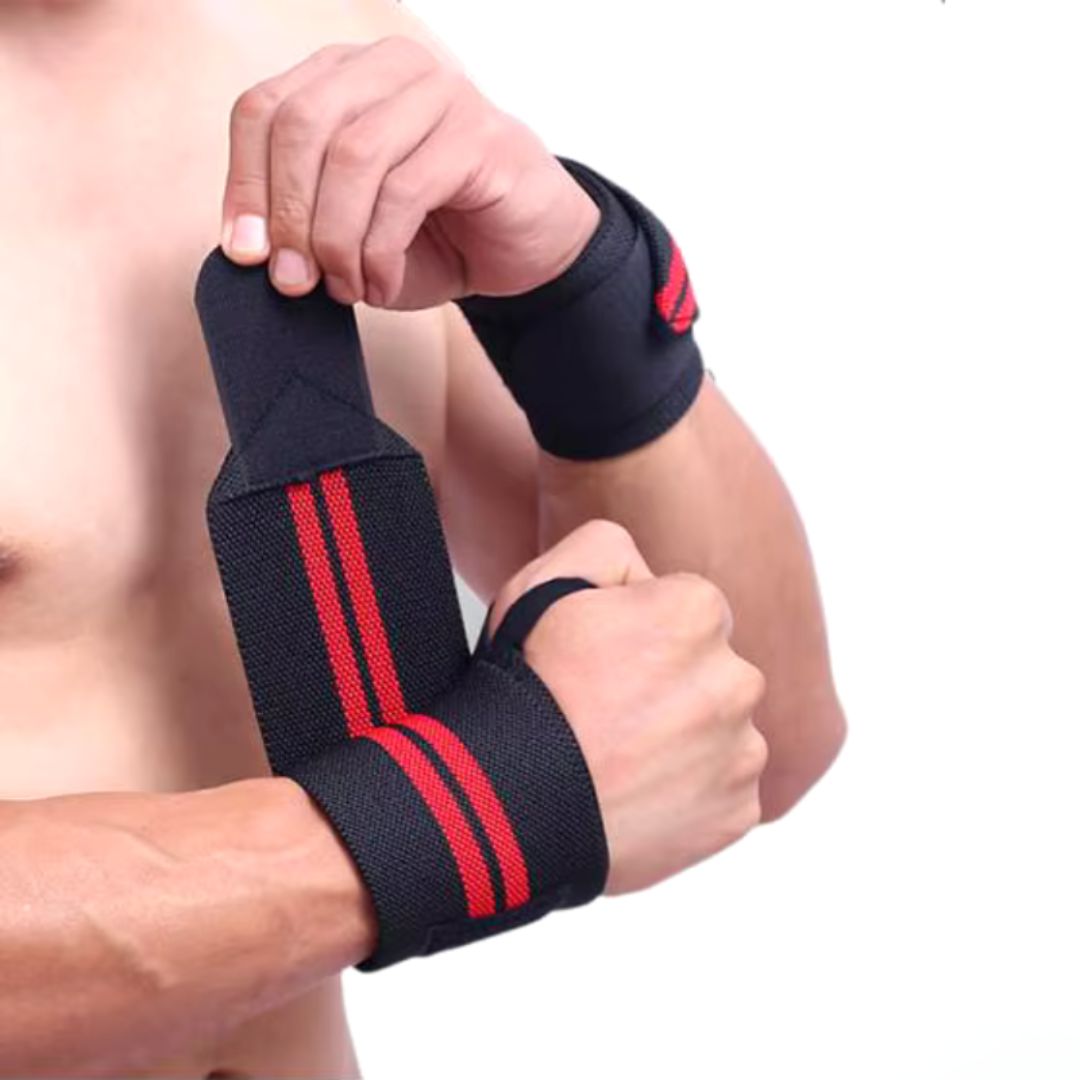 Wrist Wraps, Polsondersteuning voor Bandrukken, Omdoen