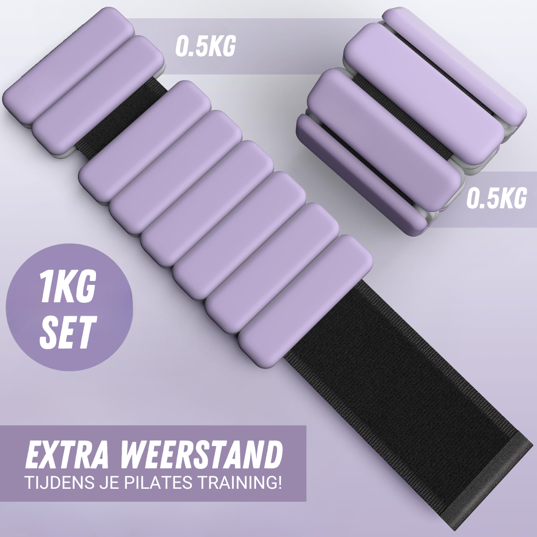 2 Stuks Polsgewichten, Verstelbare Gewichtbanden voor Pilates, Gewicht
