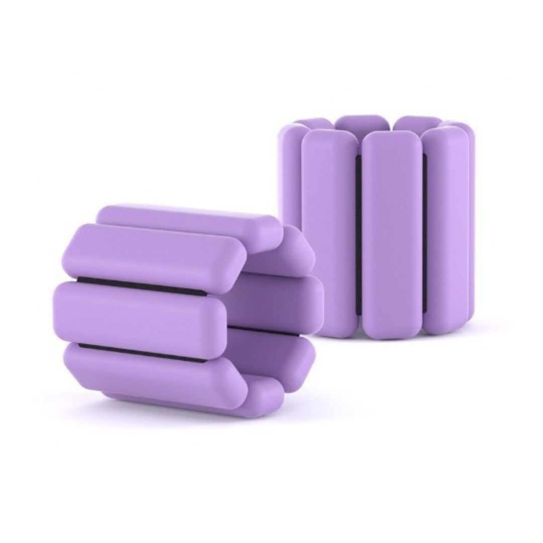 2 Stuks Polsgewichten, Verstelbare Gewichtbanden voor Pilates, Paars