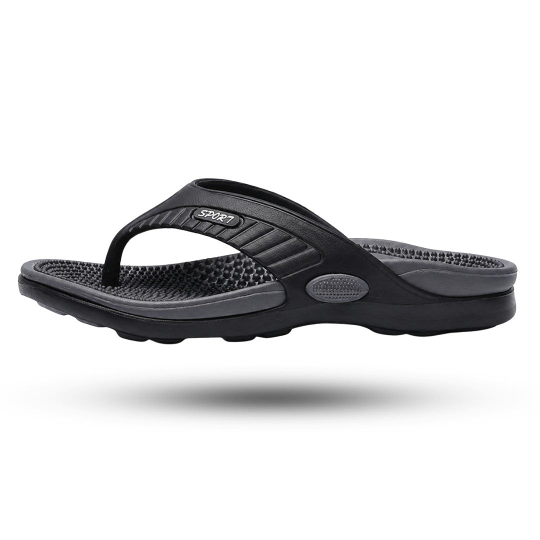 Acupressuur Slippers, Massage Teenslippers, Midnight Black