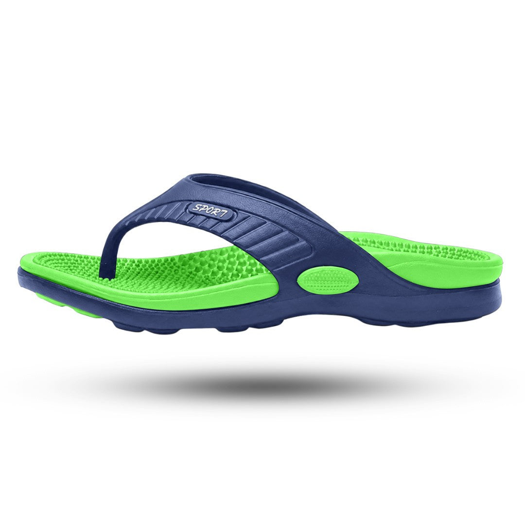 Acupressuur Slippers, Massage Teenslippers, Leaf Green