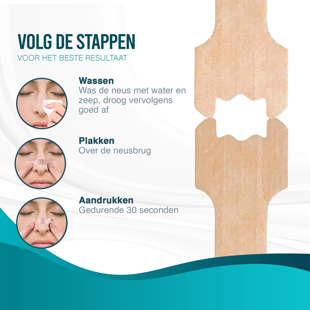 Better Breath Neusstrips, 100 Stuks, Gebruik