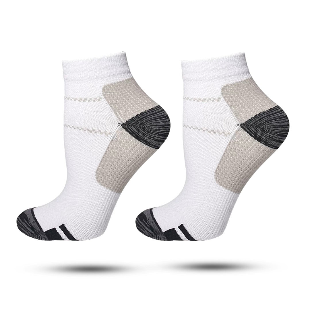 Compressie Sokken Laag, Premium Steunkousen, Ash Grey