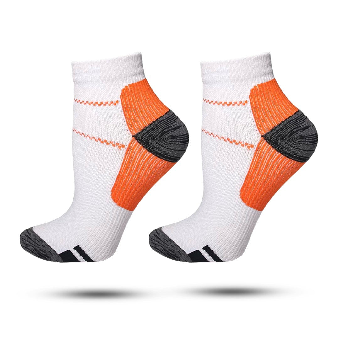 Compressie Sokken Laag, Premium Steunkousen, Bright Orange