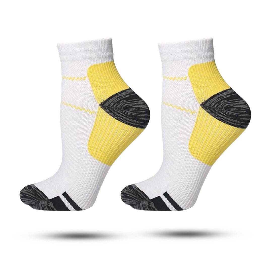 Compressie Sokken Laag, Premium Steunkousen, Golden Yellow