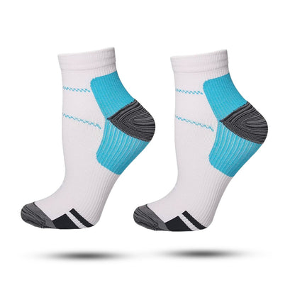 Compressie Sokken Laag, Premium Steunkousen, Sky Blue