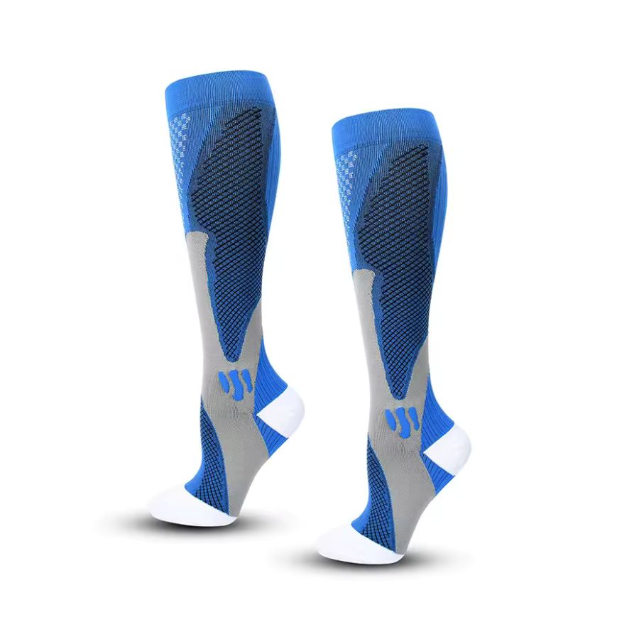 Compressie Sokken, Premium Steunkousen, blauw